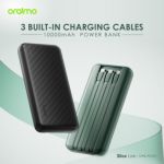 Powerbank Oraimo 2 In/2 Cables10000mah/12w Fast Bk