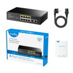 Switch 8p POE Cudy Gigabit + 2 puertos Uplink