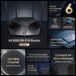 Router Mercusys Mr80x Ax3000 Dual-band Wifi 6
