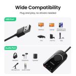 Adaptador de Sonido Ugreen USB Externo Bk