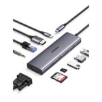 Ugreen Hub 4k Tipoc Usb 3.0/hdmi/vga/rj45/sd