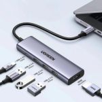 Hub Ugreen Usbc Hdmi 4k 5 En 1 Con 3 Usb3.0 + UsbC